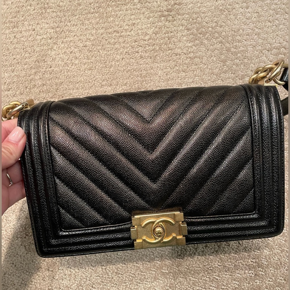 Chanel chevron Boy Bag